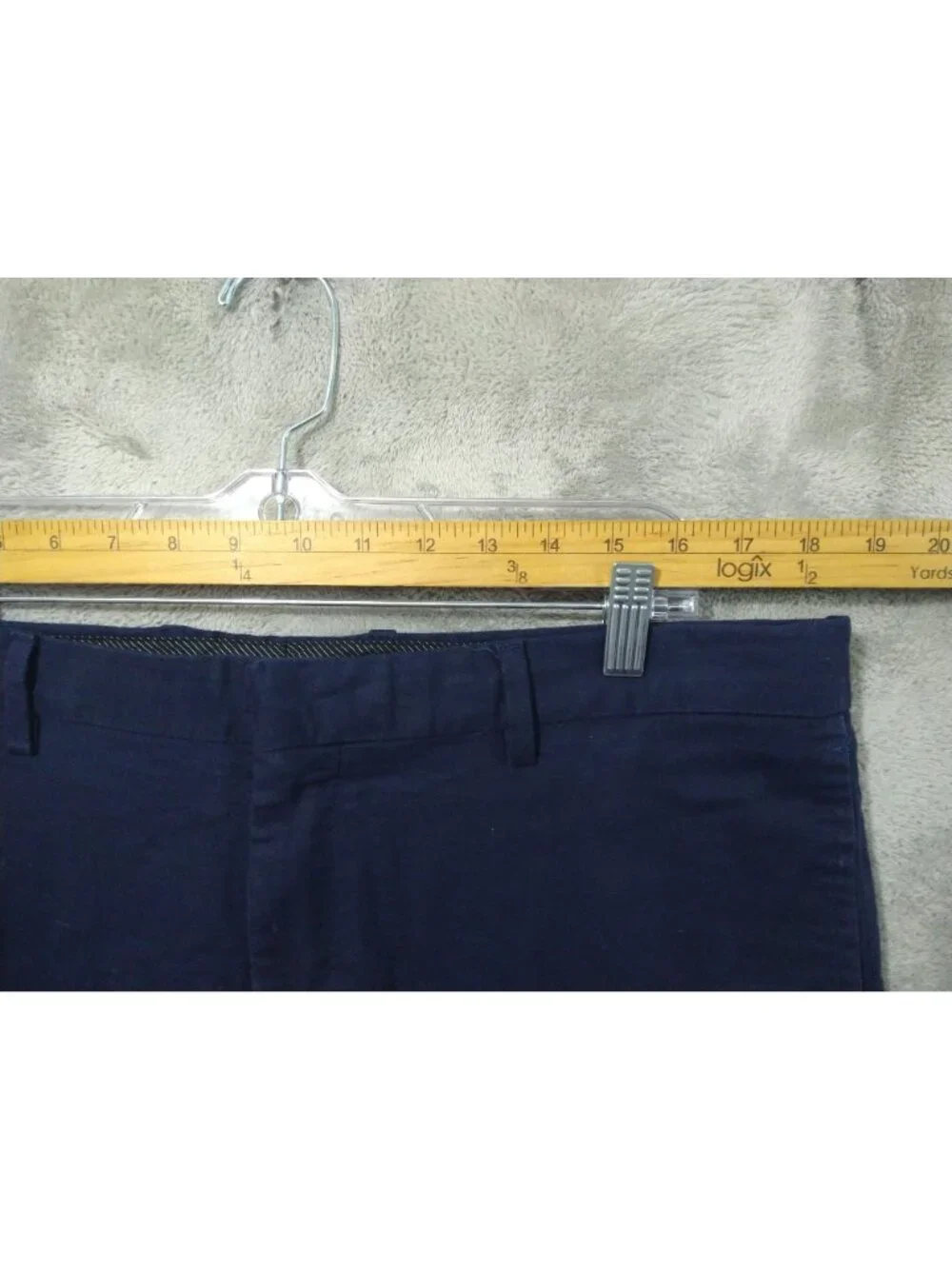 Banana Republic Dress Pants Mens 35x32 Blue Aiden Flat Front Stretch Preppy
